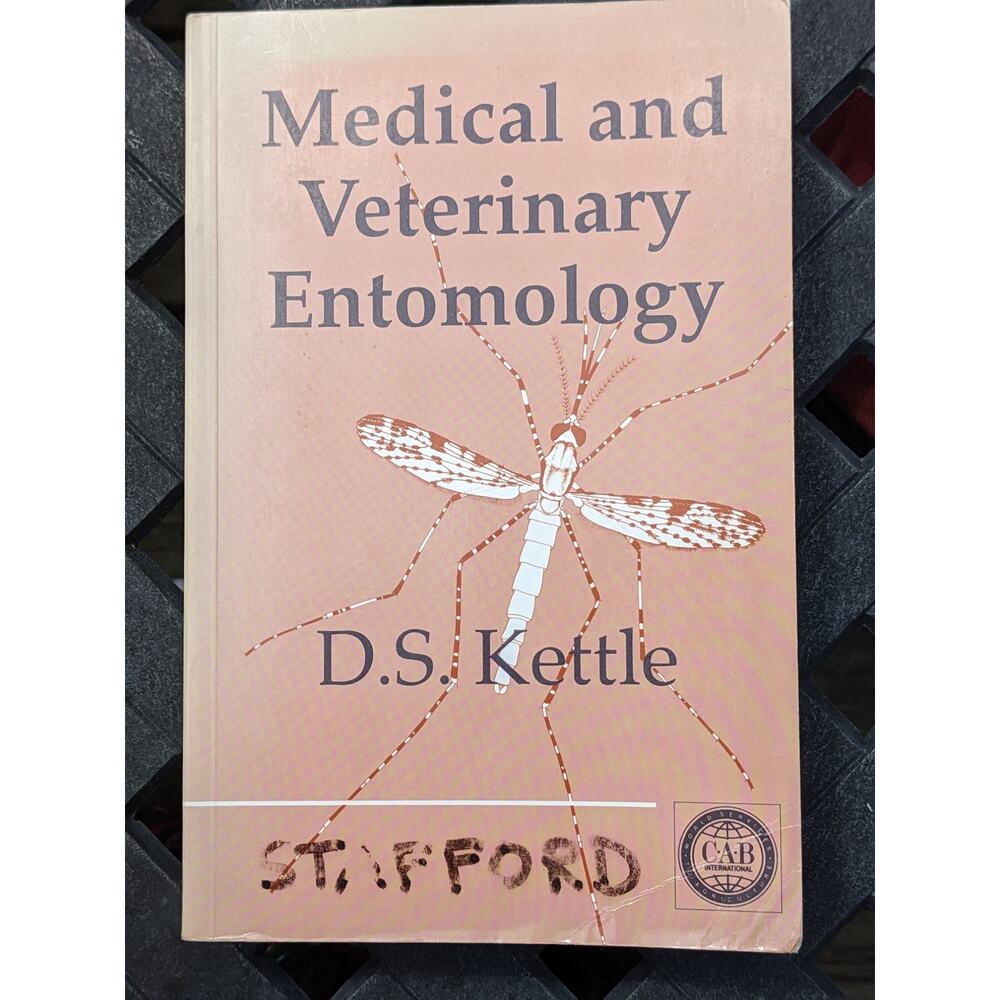 Vintage 1990 Medical and Veterinary ENTOMOLOGY REFERENCE TEXTBOOK Kettle 658 pp
